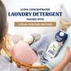 Ultra Concentrated Liquid Laundry Detergent Soap, 64 loads (32 oz), 90% Less Plastic, No Harsh Chemicals, Free & Clear, Defeats Stains & Odors, Eco-friendly, HE/Standard Compatible(Neroli Vetiver)