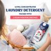 Ultra Concentrated Liquid Laundry Detergent Soap, 64 loads (32 oz), 90% Less Plastic, No Harsh Chemicals, Free & Clear, Defeats Stains & Odors, Eco-friendly, HE/Standard Compatible(Rose)