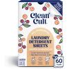 Cleancult Laundry Detergent Sheets – Resealable Box – 3 Stain Fighting Enzymes – Juniper Sandalwood – 60 Loads – Free of Harsh Chemicals – No Mess – No Plastic Waste(Juniper Sandalwood)