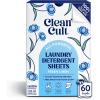 Cleancult Laundry Detergent Sheets – Resealable Box – 3 Stain Fighting Enzymes – Juniper Sandalwood – 60 Loads – Free of Harsh Chemicals – No Mess – No Plastic Waste(Fresh Linen)