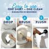 Cleancult Toilet Bowl Cleaner Sheets – Dissolvable, Septic Safe, Effective Cleaning, Removes Stains & Rings, Cleans & Deodorizes – 32 Uses – Sea Spray Scent – Plastic-Free Packaging(Sea Spray)